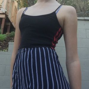 Brandy Melville striped tank top black and red